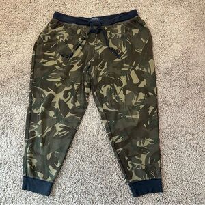 Polo Ralph Lauren Mens XL 26" Sweatpants Camo Green Thermal Fleece Jogger Pants